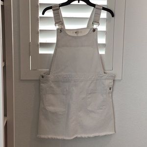 FOREVER 21 Overall Dress, WHITE, Size Large, NWOT